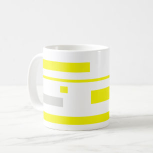 Gelbe graue Blöcke Abstrakte Kunst Kaffeetasse