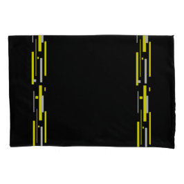 Gelbe graue Blöcke Abstrakte Kunst Kissenbezug