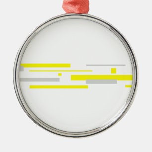 Gelbe graue Blöcke Abstrakte Kunst Ornament Aus Metall