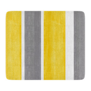 Gelbe graue Streifen - Moderne 2 Schneidebrett