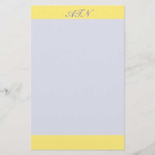 gelbe Grenzmonografie Briefpapier (Vorderseite)