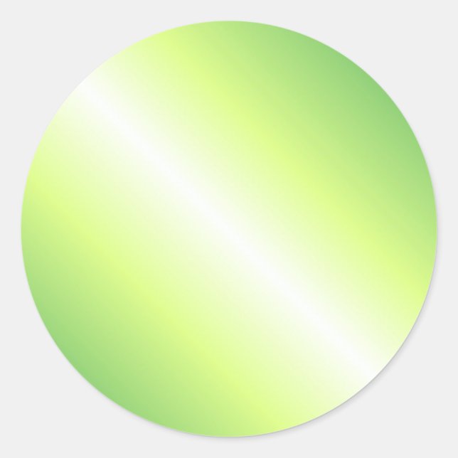 Gelbe grüne Blankenvorlage Custom Trendy Elegant Runder Aufkleber (Vorderseite)