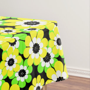 Gelbe grüne Blume , Blume , Blumenmuster , Tischdecke