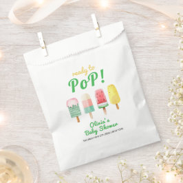 Gelbe grüne Eiscreme für den Pop Babydusche Geschenktütchen