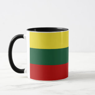 Gelbe grüne, litauische Flagge Tasse