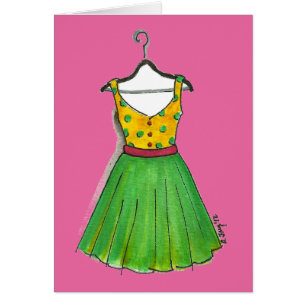Gelbe grüne Polka Dot Prom Vintages Party Kleid
