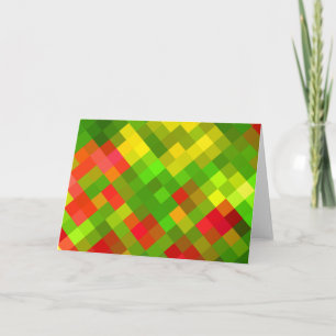 Gelbe grüne rote Muster geometrische Designs Farbe Karte