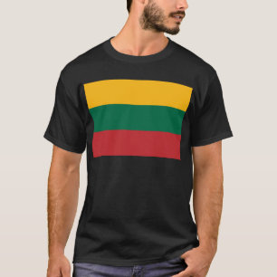 Gelbe grüne und rote Flagge Litauens T-Shirt