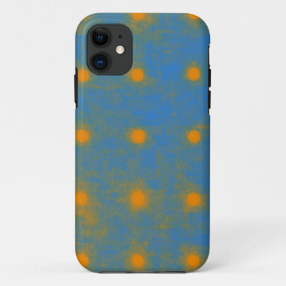 Gelbe Grungy niedliche Polka-Punkte iPhone 11 Hülle