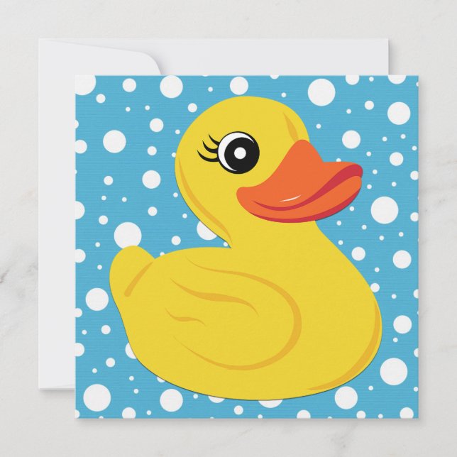 Gelbe Gummi Duck Babydusche Einladung (Vorderseite)