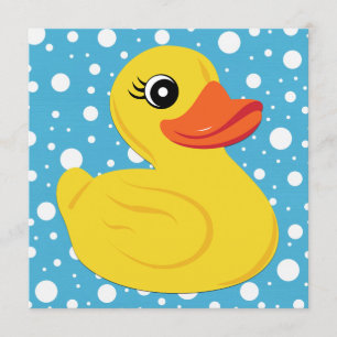 Gelbe Gummi Duck Babydusche Einladung