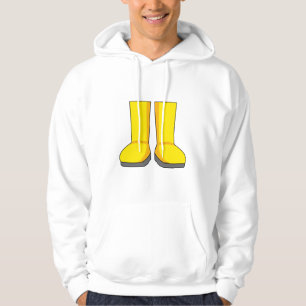 Gelbe Gummi-Regenstiefel Hoodie