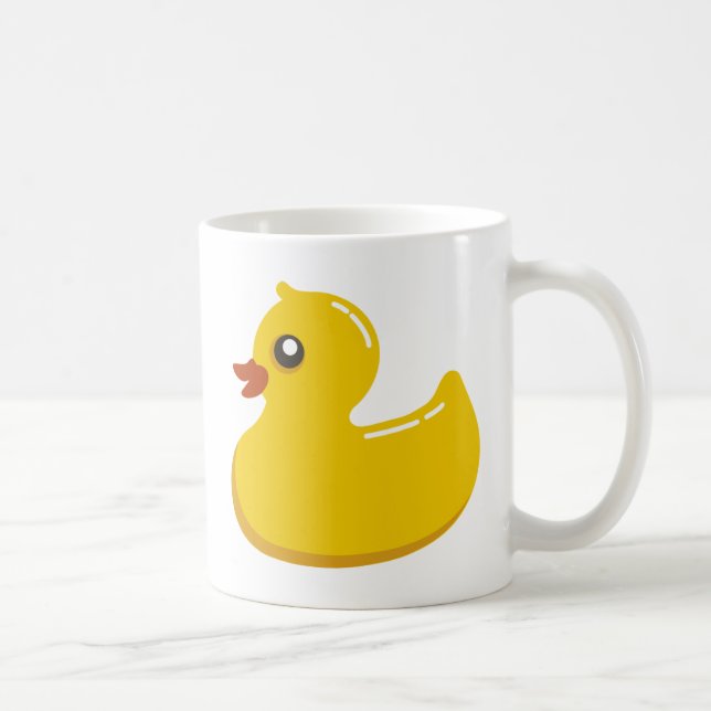 Gelbe GummiDuckie grafische Kunst Tasse (Rechts)