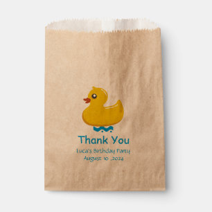 gelbe Gummiente danken Ihnen Geschenktütchen
