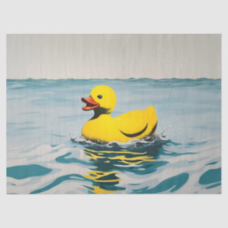 Gelbe Gummiente, Decoupage, Decoupaging, Ducky Seidenpapier