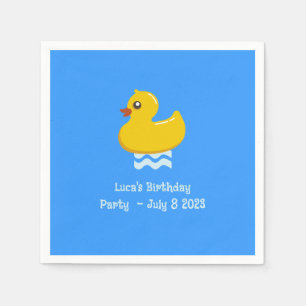gelbe Gummiente - Geburtstagsparty Serviette