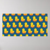 gelbe Gummiente nahtlos. Vintage Erkrankung