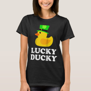 Gelbe Gummiente Vier Leaf C Hat Cool St Patrick T-Shirt