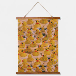 Gelbe Gummienten Wandteppich Mit Holzrahmen