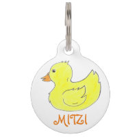 Gelbe Gummifaule Duckie Ducky Toy Hund Tag