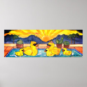 Gelbe Gummifaust Familienurlaub Poster