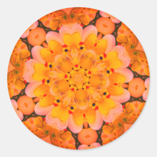 Gelbe Gummihöschen Abstrakte Kunst Runder Aufkleber