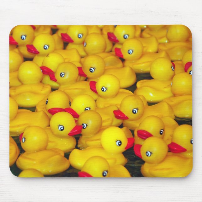 Gelbe Gummilöffel Bade Time Mousepad (Vorne)