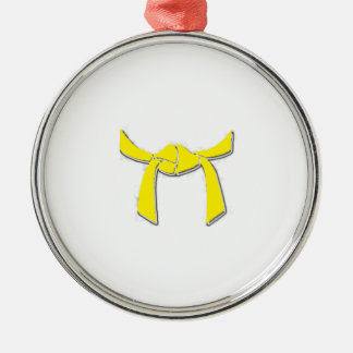 Gelbe Gurtverzierung Silbernes Ornament