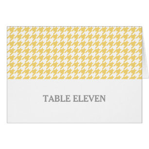 Gelbe Hahnentrittmuster-Tischnummer