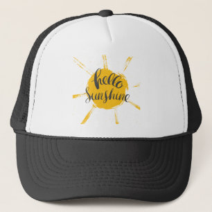 Gelbe Hand Dragon Sun Hallo Sonnenschein Bild Truckerkappe