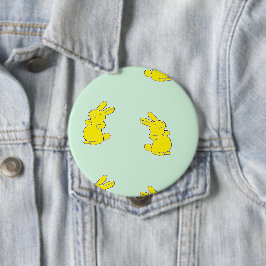 Gelbe Happy Bands auf aquamarinen Button