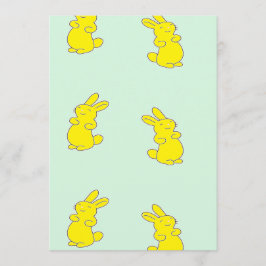 Gelbe Happy Bands auf aquamarinen Hinweiskarte