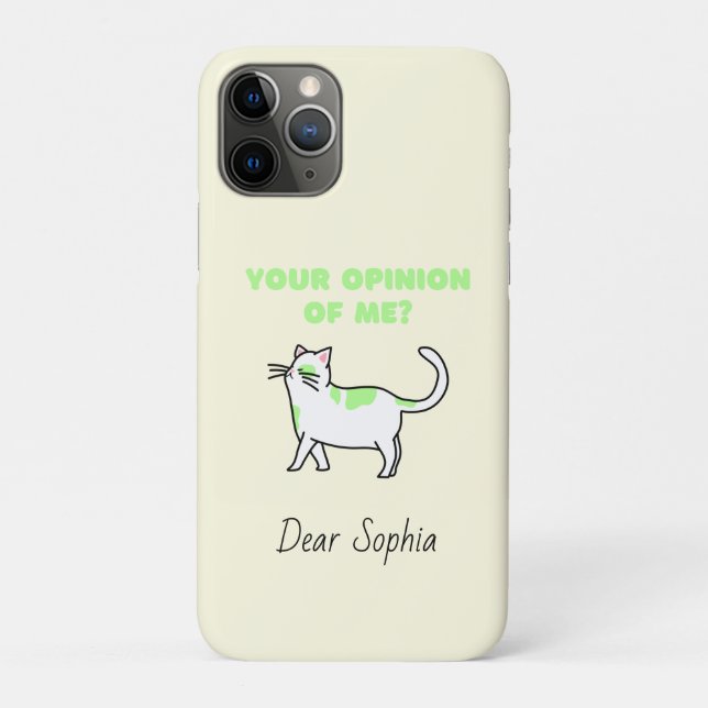Gelbe Haughty Cat Case-Mate iPhone Hülle (Rückseite)