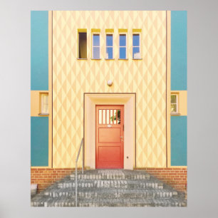 Gelbe Hausdarstellung Poster