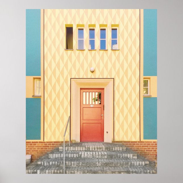 Gelbe Hausdarstellung Poster (Vorne)