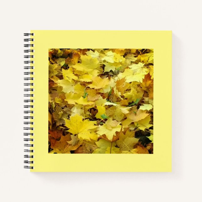 Gelbe Herbstblätter Notizbuch (Vorderseite)