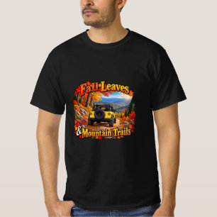 Gelbe Herbstblätter und Bergpfade T-Shirt
