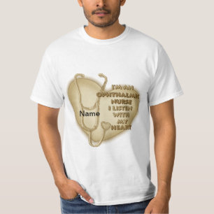 Gelbe-Herz-Augenkrankenschwester T-Shirt