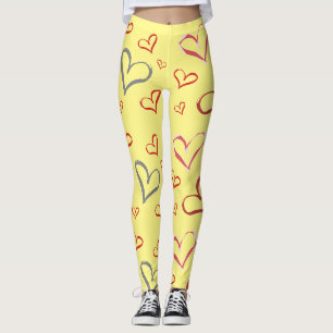 Gelbe Herzen, Leggings