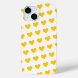 Gelbe Herzen nebeneinander iPhone 15 Hülle