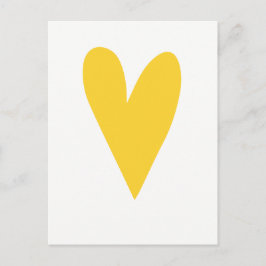 Gelbe Herzkarte Postkarte