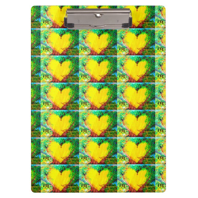 gelbe Herzklappe Klemmbrett (Vorderseite)