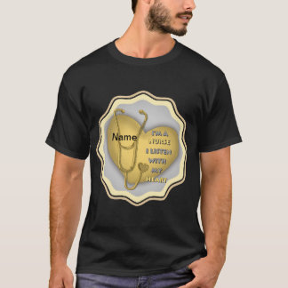 Gelbe Herzschwester T-Shirt