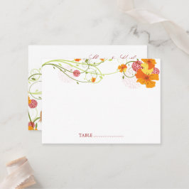 Gelbe Hibisken Wirbel & Schwalben Blumenzehen Platzkarte