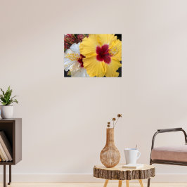 Gelbe Hibiskus Blume Poster