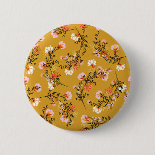 Gelbe Hintergrundblumen Button