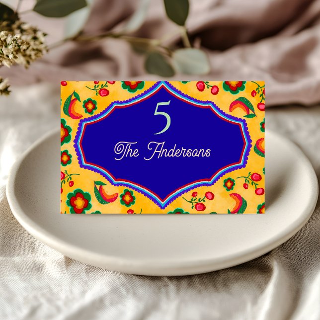 Gelbe Hochzeit Platzkarte (Von Creator hochgeladen)