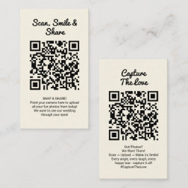 Gelbe Hochzeitsfoto-Sharing-Aufnahme Liebe QR-Code Visitenkarte