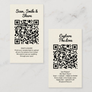 Gelbe Hochzeitsfoto-Sharing-Aufnahme Liebe QR-Code Visitenkarte
