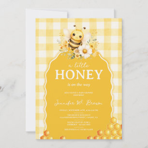 Gelbe Honigbiene Waben Baby Shower Einladung